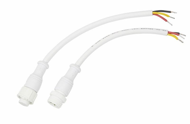 Соединительный кабель (3pin) герметичный (IP67) 3х0.5 мм² 300 V белый