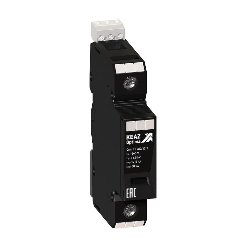 Ограничитель импульсных перенапряжений (УЗИП) OptiDin OM-I-1-280/12,5/R