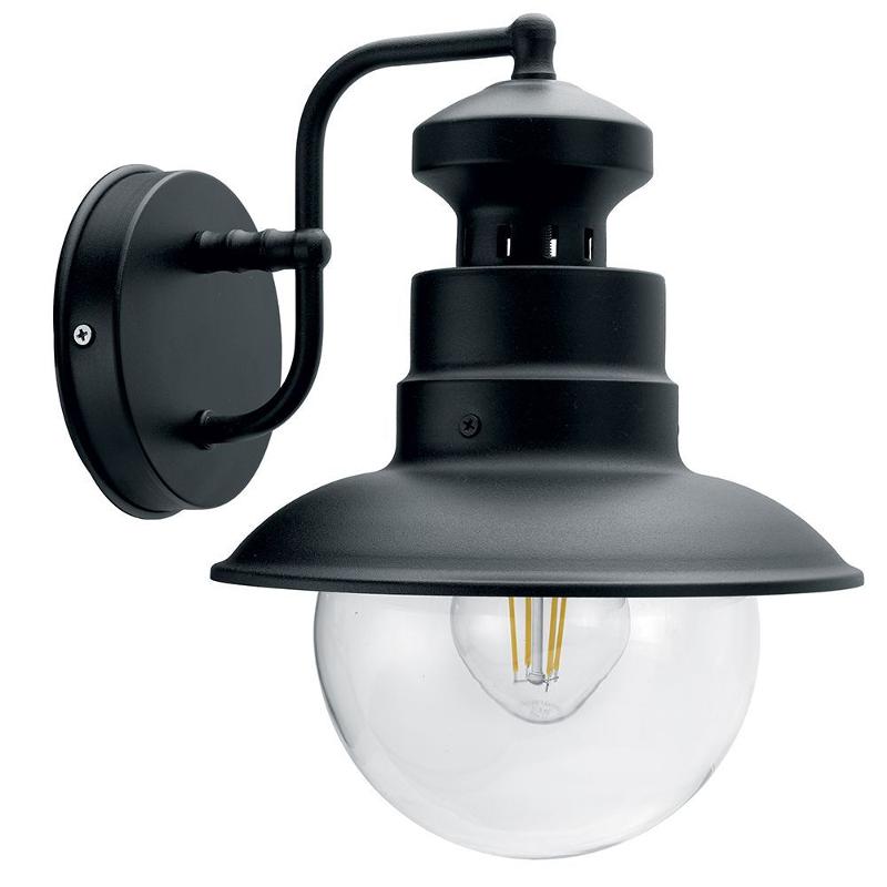 Светильник садово-парковый PL571 на стену вниз 60W 230V E27, черный