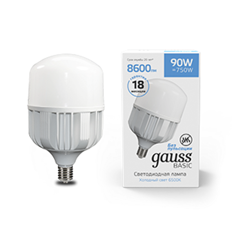 Лампа светодиодная промышленная Basic T160 AC180-240V 90W 8600lm 6500K E40 LED 1/6
