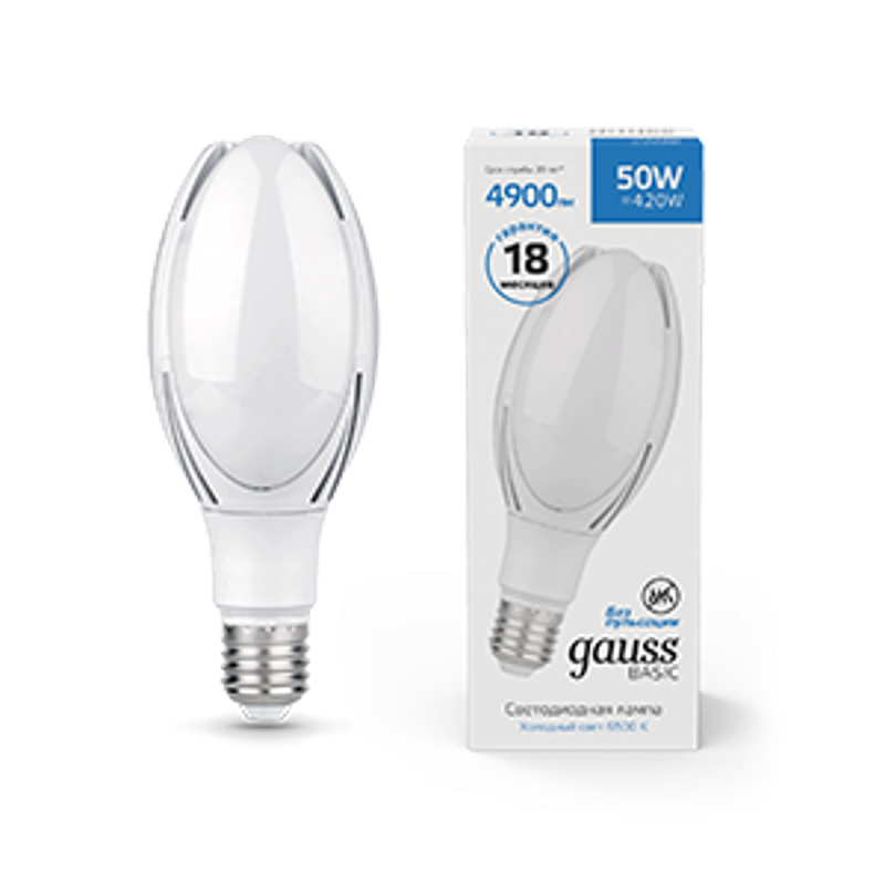 Лампа светодиодная промышленная Basic BT110 AC180-240V 50W 4900lm 6500K E40 LED 1/20