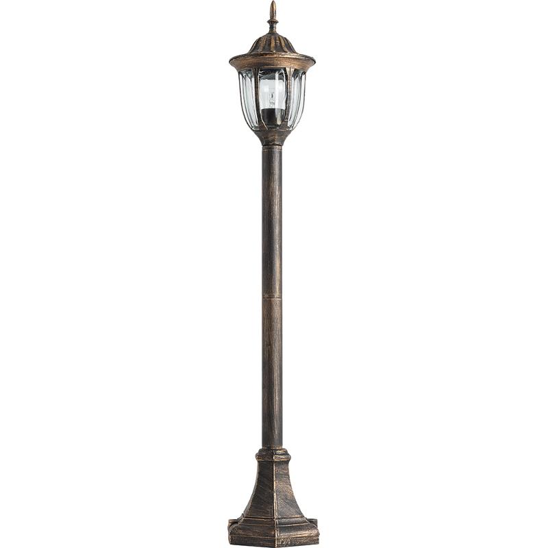 Светильник садово-парковый PL6306 столб, шестигранный 60W E27 230V, черное золото