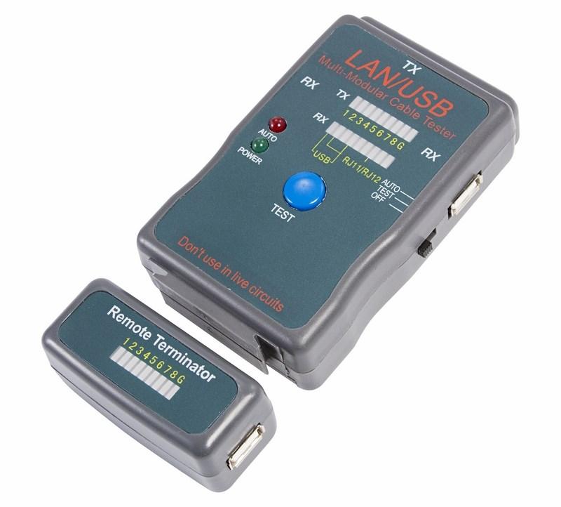 Тестер кабеля универсальный RJ-45+USB 251454