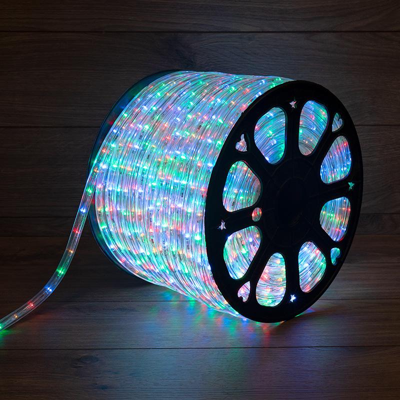 Дюралайт LED, свечение с динамикой (3W) - мульти (RYGB), 36 LED/м, бухта 100м