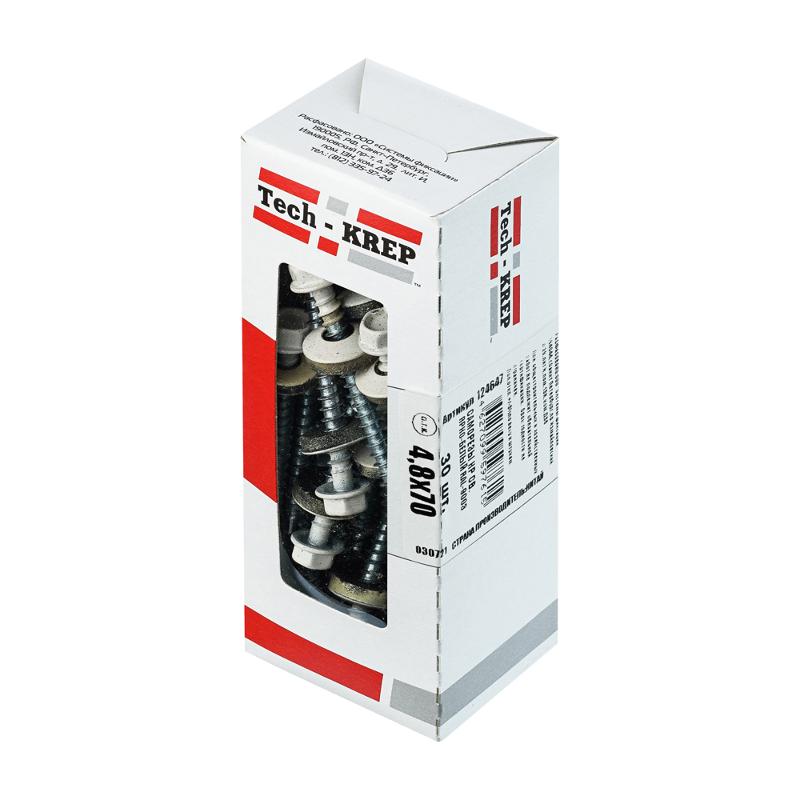 Саморез КР св. 4,8х70 RAL-9003 (ярко-белый) (30 шт) - коробка ( 0,277 кг)
