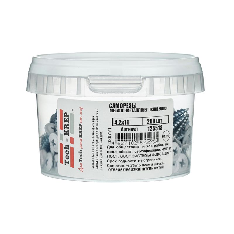Саморез ШСММ 4,2х16 бел. KP RAL 9003 (200 шт) - ведро малое ( 0,396 кг)