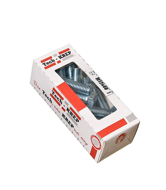 Болт DIN933 8.8 с шестигранной головкой оцинк. М12х40 (15 ш…