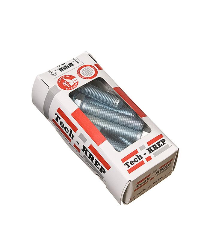 Болт DIN933 с шестигранной головкой оцинк. М14х70 (15 шт) - коробка с ок. Tech-K ( 1,496 кг)