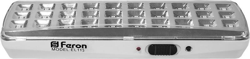 Светильник аварийного освещения светодиодный аккумуляторный, 30 LED DC, белый EL115