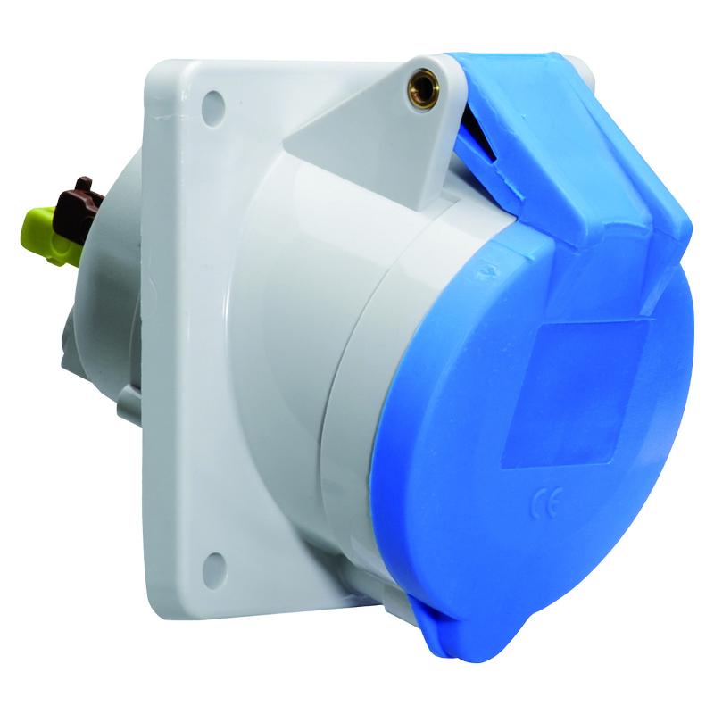 Розетка наклонная 16A 3р(2P+PE) 6h 230V IP44 QC фланец 85х85 12749 I 12749-Bals I Bals