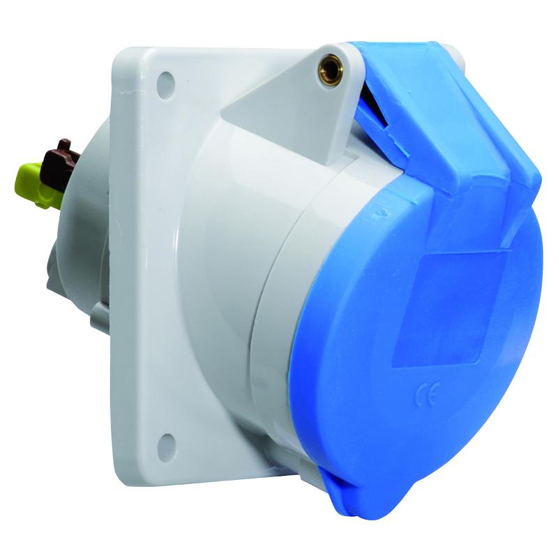 Розетка панельная 32 3 230 6H QUI-CO A-DO IP44 IA S фланец 85x85 I 12761-Bals I Bals