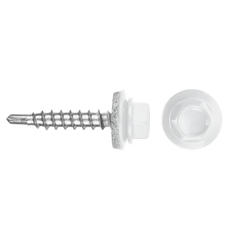 Саморез КР св. 4,8х35 RAL-9003 (ярко-белый) (250 шт) - ведро ( 1,415 кг)