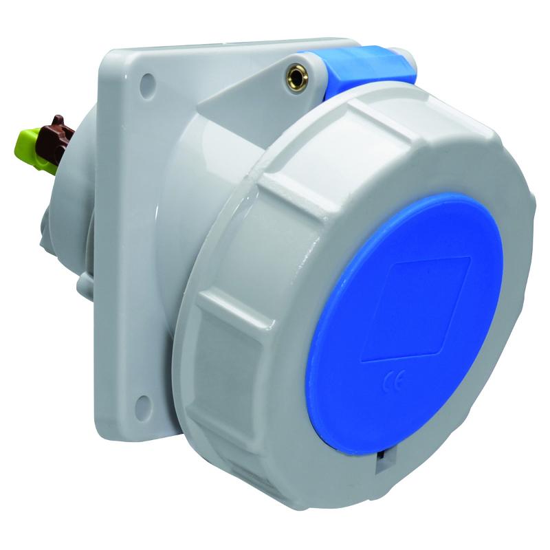 Розетка встраиваемая наклонная 16А 3р 230в 6h IP67 85х85 QC 12813 I 12813-Bals I Bals