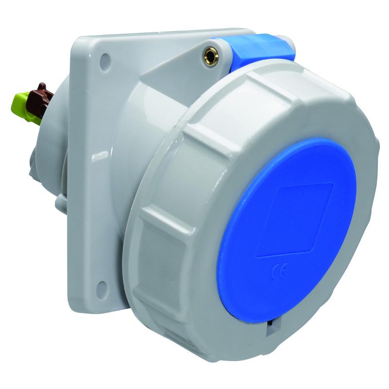 Розетка встраиваемая наклонная 32А 3р 230в 6h IP67 85х85 QC 12819 I 12819-Bals I Bals