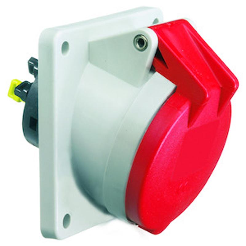 Розетка встраиваемая 16A 5р(3P+N+PE) 6h 400V IP54 85х85 Quick-Connect I 12982-Bals I Bals