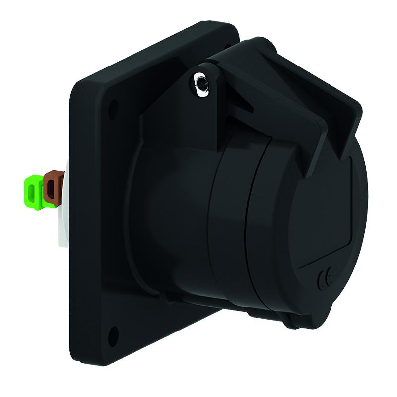 Розетка панельная 3р(2p + PE) 16А 230-380 QC черная IP44 I 130269-Bals I Bals