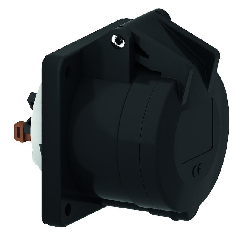 Розетка панельная 5р(3p + N + PE) 16А 230-380 QC черная IP44 I 130271-Bals I Bals