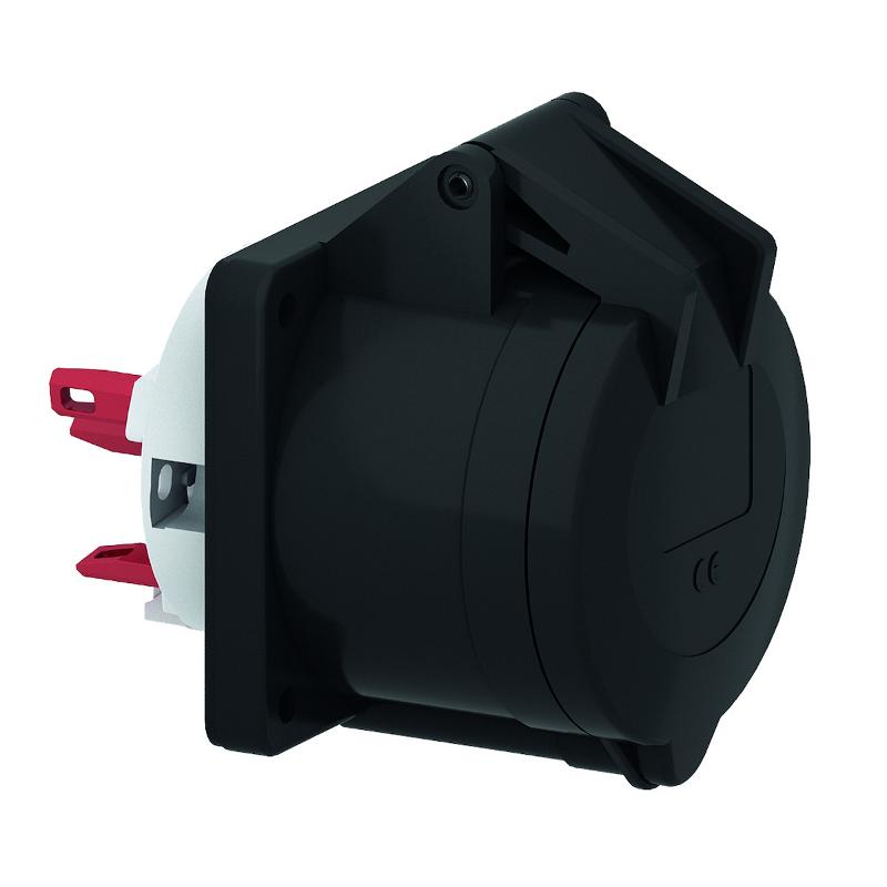Розетка панельная 5р(3p + N + PE) 32А 230-380 QC черная IP44 I 130274-Bals I Bals