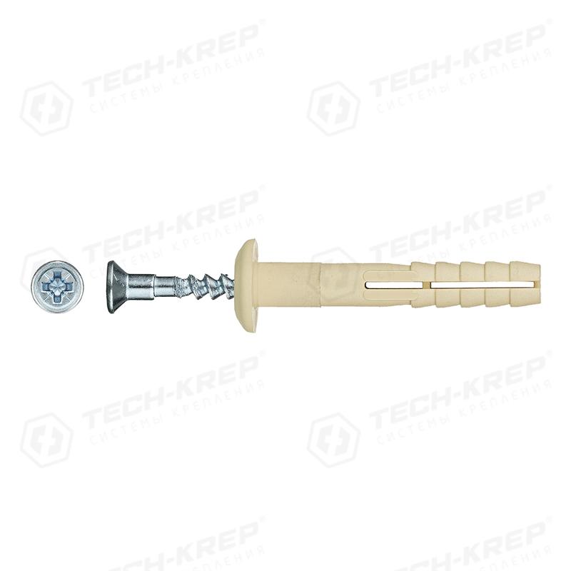 Дюбель-гвоздь нейлон гриб. SMX-G 6х40 (2000шт) - накл. ( 7,460 кг)