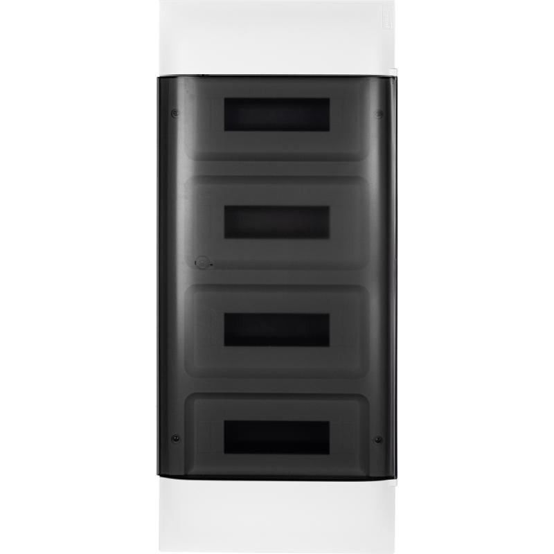 Practibox S Пластиковый щиток Встраиваемый 4X12 Дымчатая дверь