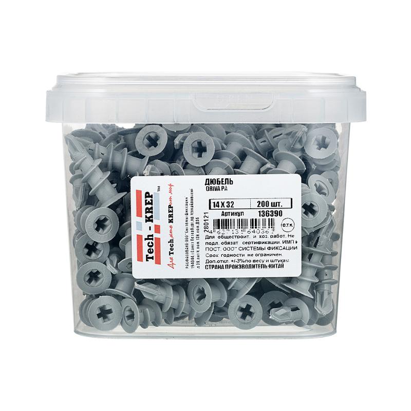Дюбель DRIVA PA 14X32 (200шт) - ведро ( 0,205 кг)
