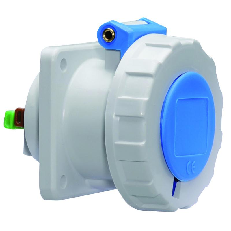 Розетка встраиваемая 16A 3р(2P+PE) 6h 230V IP67 75х75 QC 13734 I 13734-Bals I Bals