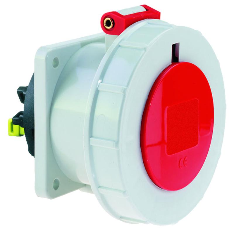Розетка встраиваемая 16A 5р(3P+N+PE) 6h 400V IP67 75х75 QC I 13745-Bals I Bals