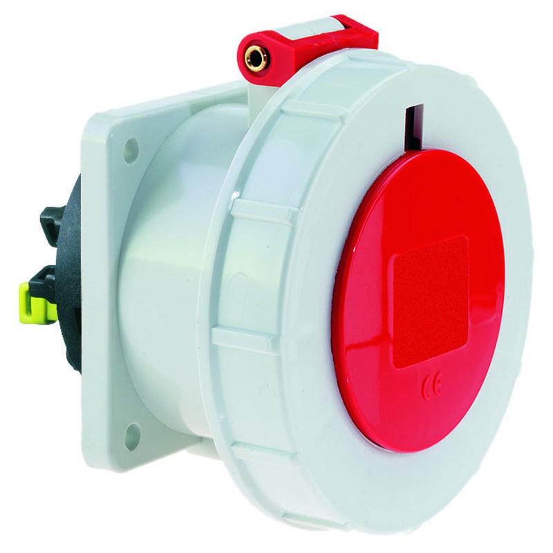 Розетка встраиваемая 32A 5р(3P+N+PE) 6h 400V IP67 75х75мм Quick-Сonnect I 13762-Bals I Bals
