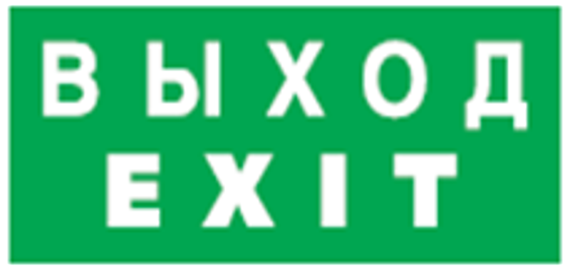 Пиктограмма (наклейка) 14 384 NL-100x200W-EXIT (на стену)