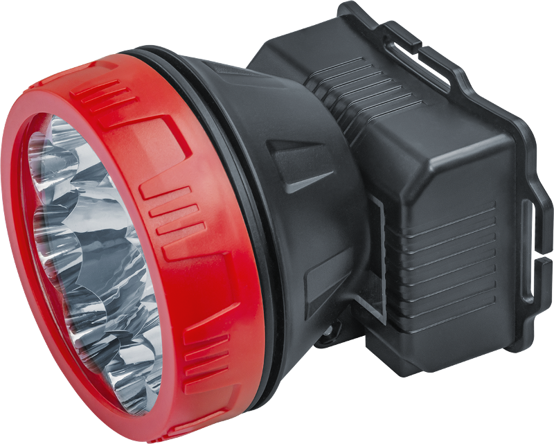 Фонарь налобный NPT-H21-ACCU  9LED 1Вт, 2 реж, Li-ion 0,9Ач