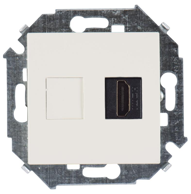 Simon 15 Сл. кость Розетка HDMI