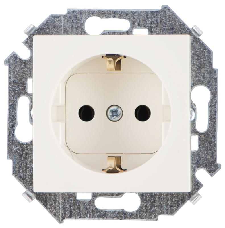 Simon 15 Сл. кость Розетка с/з Schuko, 16А 250В, винт. зажим