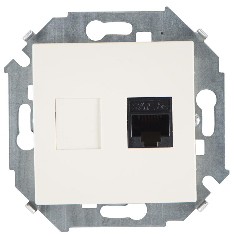 Simon 15 Сл. кость Розетка компьютерная  RJ45 кат.5e (AMP)