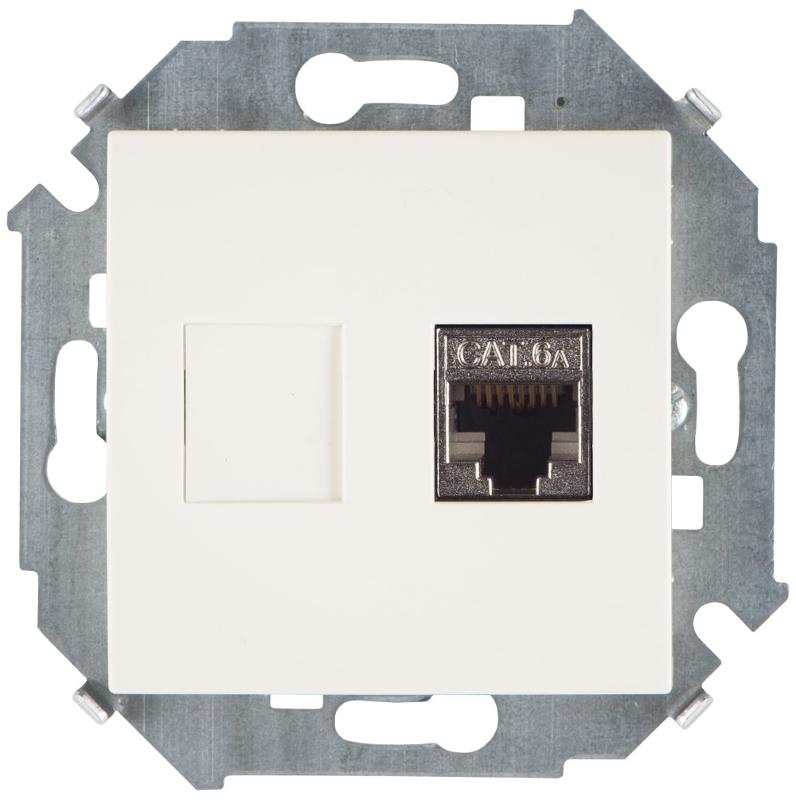 Simon 15 Сл. кость Розетка компьютерная RJ45 кат.6а (АМР, FTP)