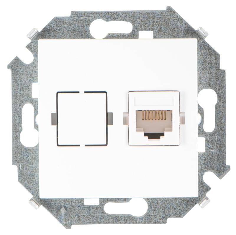 Simon 15 Белый Розетка компьютерная RJ45 кат.5е, Systimax