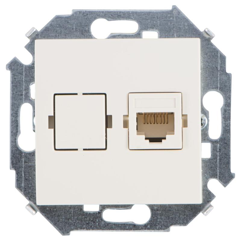 Simon 15 Сл. кость Розетка компьютерная RJ45 кат.5е, Systimax