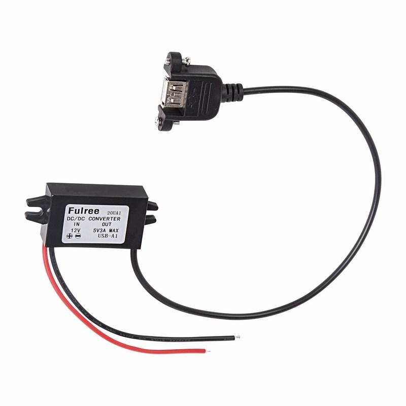 Адаптер DC 12 V-гнездо USB-A 5 V 3 A