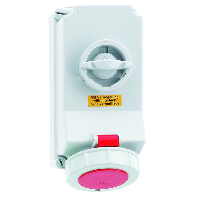 Настенная Розетка с блокировкой 32A 4p 3h 380+440V IP67 Quick-Connect (реф) 16050 I 16050-Bals I Bals