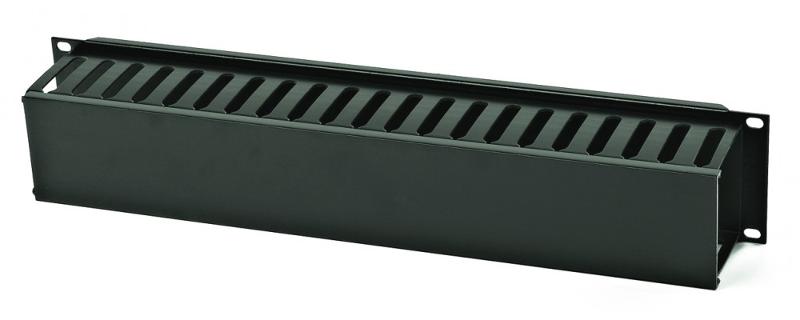 Организатор кабельный CM-2U-PL-COV пластиковый с крышкой, 19", 2U