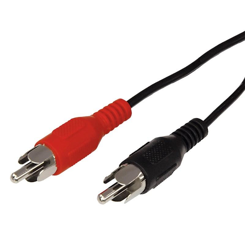 Шнур 2 RCA - 2 RCA, длина 3 метра, черный