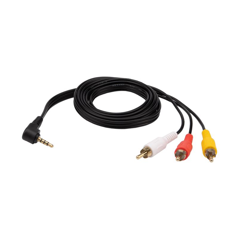 Шнур Стерео 3,5 мм 4C - 3 RCA, длина 1,5 мeтра (GOLD)