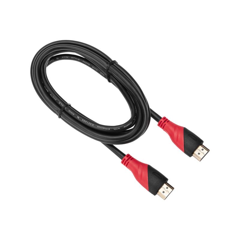 Шнур HDMI - HDMI с фильтрами, длина 2 метра (GOLD) (PVC пакет)