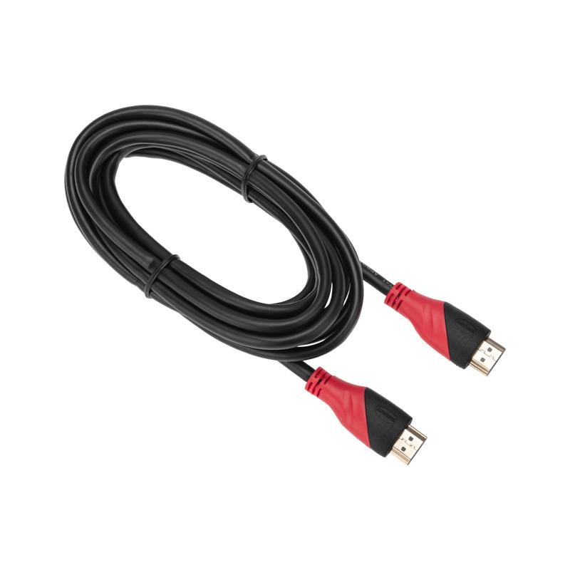 Шнур HDMI - HDMI с фильтрами, длина 3 метра (GOLD) (PVC пакет)