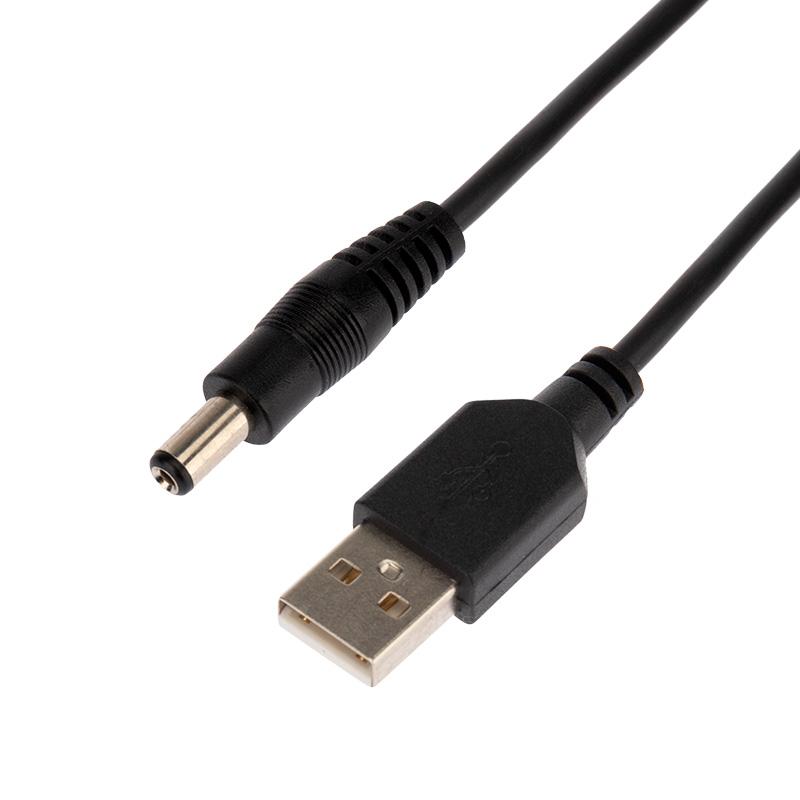 Кабель USB штекер - DC разъем питание 2,1х5,5 мм, длина 1,5 метра