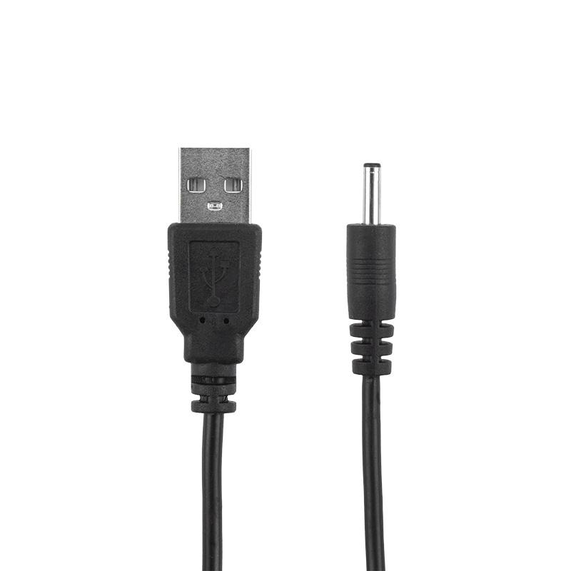 Кабель USB штекер - DC разъем питание 1,4х3,4 мм, спираль 1,5 метра REXANT
