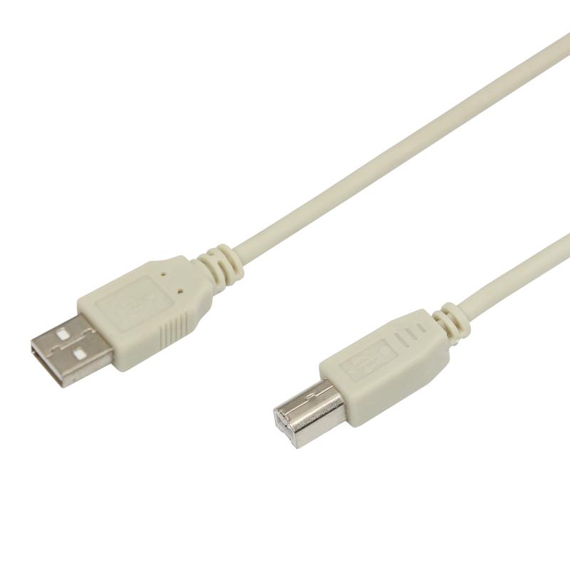 Шнур USB-B (male) штекер - USB-A (male) штекер, длина 1,8 метра (PE пакет)