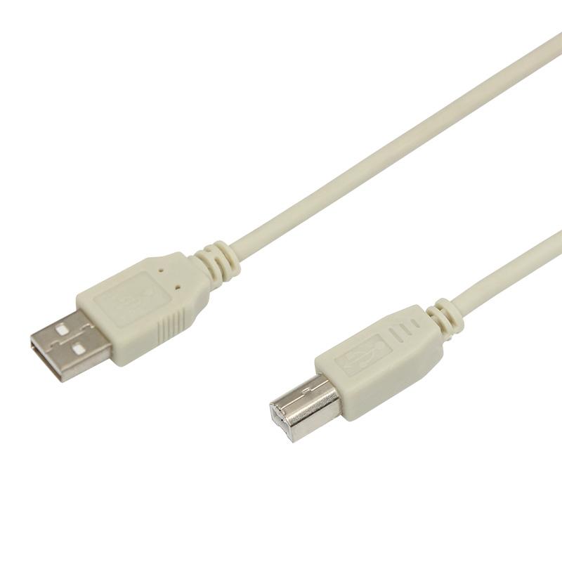 Шнур USB-B (male) штекер - USB-A (male) штекер, длина 3 метра (PE пакет)