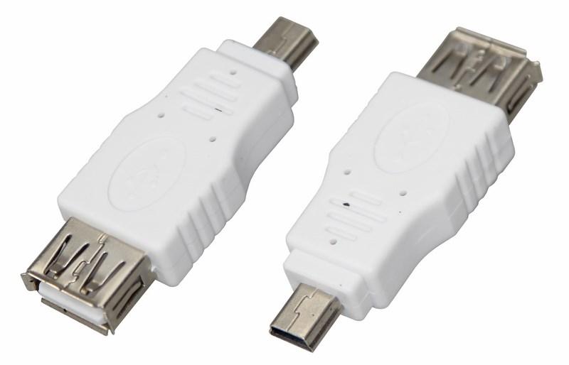 Переходник гнездо USB-A (Female)-штекер miniUSB (Male)