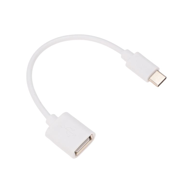 USB кабель OTG Type C на USB шнур 0.15 м белый