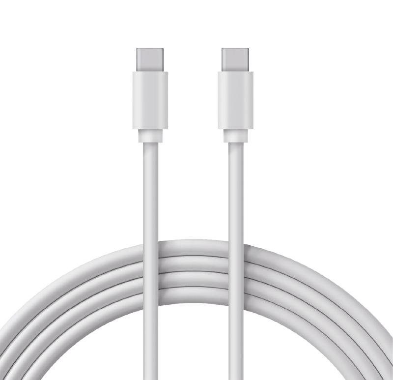 Кабель Type-C - Type-C 3A/1m/PVC/white/REXANT